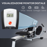 easycomfort easycomfort vogatore a 12 resistenze con monitor digitale e struttura in alluminio acciaio e abs 160x61x50 cm
