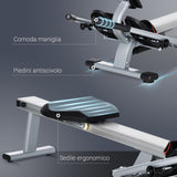 easycomfort easycomfort vogatore a 12 resistenze con monitor digitale e struttura in alluminio acciaio e abs 160x61x50 cm