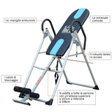 easycomfort easycomfort panca a inversione gravitazionale professionale imbottita tavola di inversione in acciaio 65x112 142x126cm ean 8054144135885