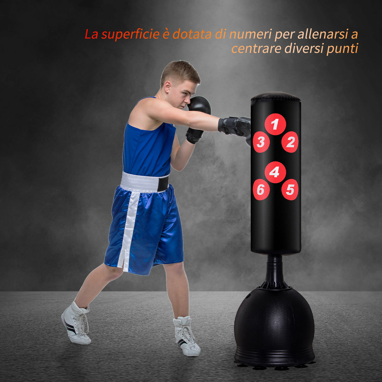 easycomfort easycomfort sacco da boxe da terra sacco da pugile per adulti e bambini fit boxe arti marziali 50x50x165cm