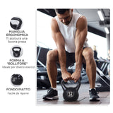 easycomfort easycomfort kettlebell 12 kg per allenamento cross training nero ean 8054111840026