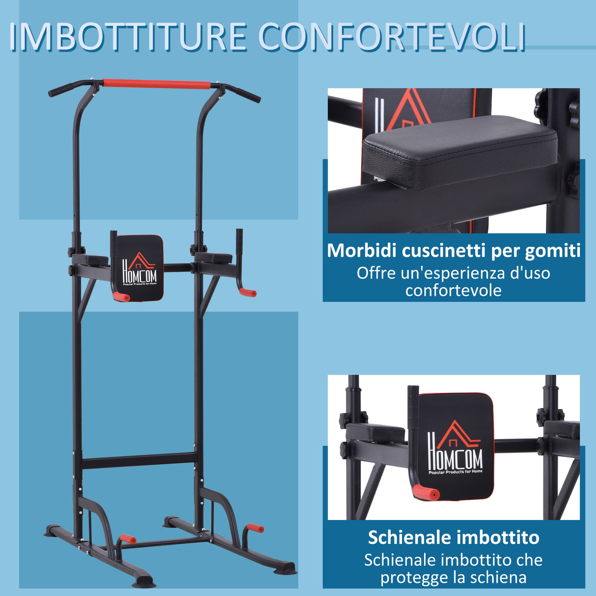 easycomfort easycomfort barra per trazioni power tower stazione fitness multifunzione 181 229cm ean 8054144139357