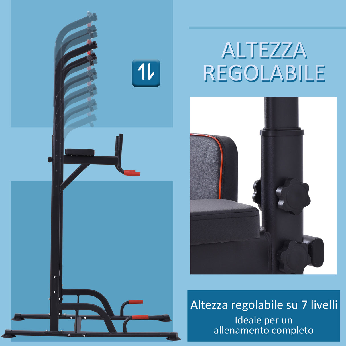 easycomfort easycomfort barra per trazioni power tower stazione fitness multifunzione 181 229cm ean 8054144139357