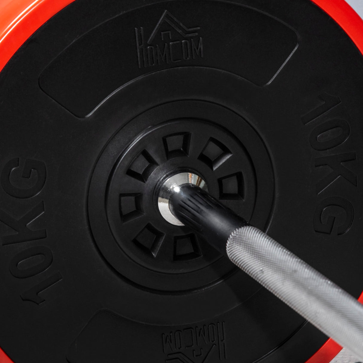 easycomfort easycomfort set bilanciere e dischi 65kg totali per workout in casa in metallo sabbia di ferro e gomma rosso