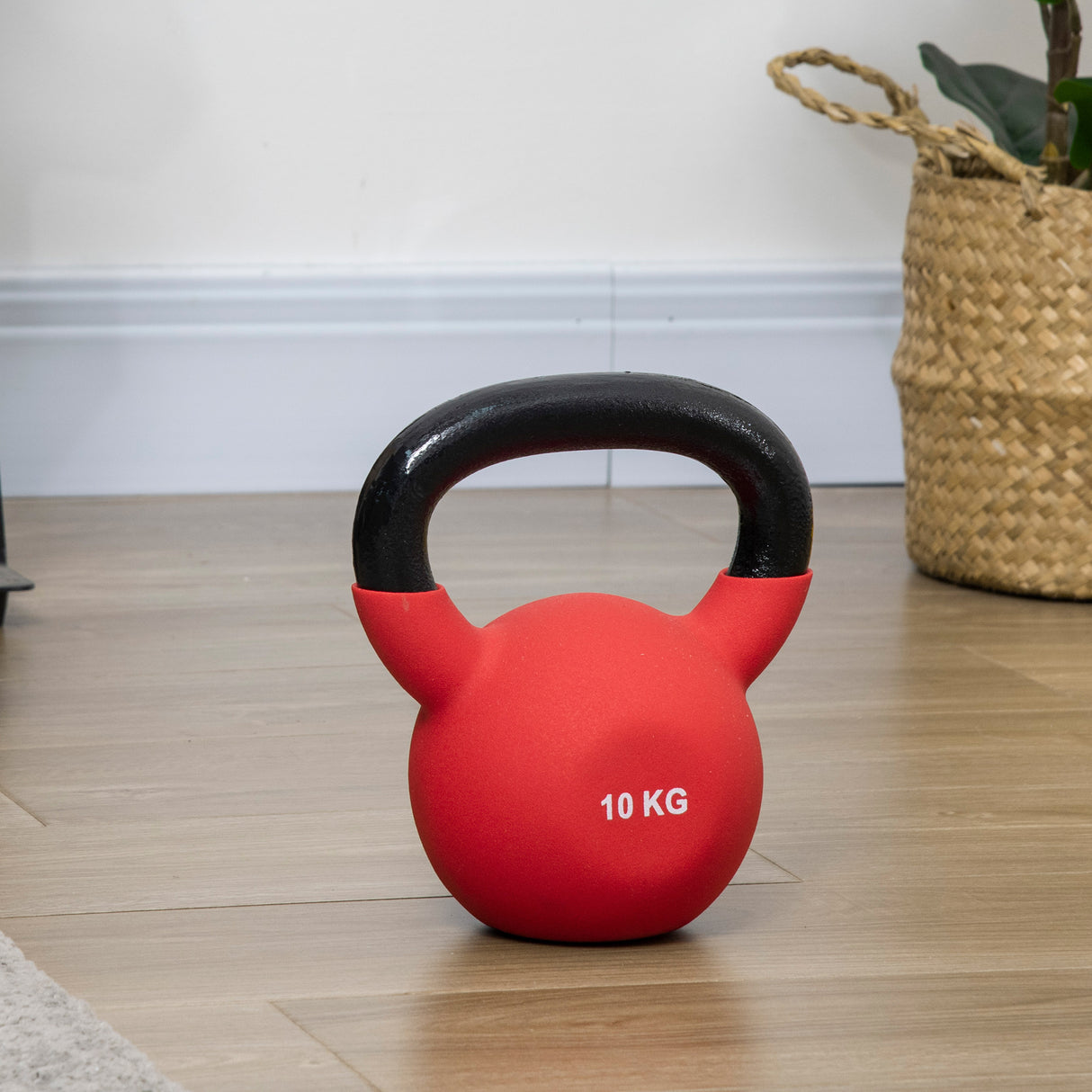 easycomfort easycomfort kettlebell 10 kg per allenamento bicipiti e spalle in metallo e neoprene 19x12x22 cm rosso