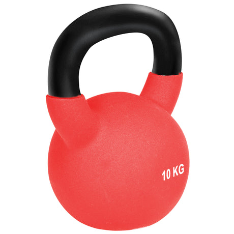 easycomfort easycomfort kettlebell 10 kg per allenamento bicipiti e spalle in metallo e neoprene 19x12x22 cm rosso