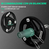 easycomfort easycomfort set di 2 dischi pesi da 10kg in acciaio con rivestimento in gomma per bilanciere