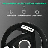 easycomfort easycomfort set di 2 dischi pesi da 10kg in acciaio con rivestimento in gomma per bilanciere