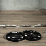 easycomfort easycomfort set di 2 dischi pesi da 15kg in acciaio con rivestimento in gomma per bilanciere