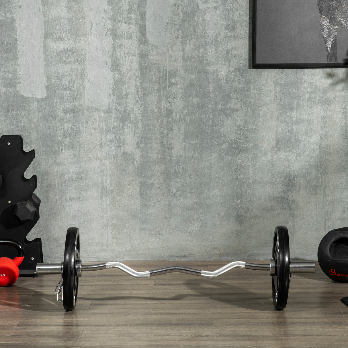 easycomfort easycomfort set di 2 dischi pesi da 15kg in acciaio con rivestimento in gomma per bilanciere