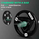 easycomfort easycomfort set di 2 dischi pesi da 20kg in acciaio con rivestimento in gomma per bilanciere