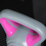 easycomfort easycomfort kettlebell 2kg in pu e sabbia con base piatta e impugnatura per stacchi squat e sollevamenti 18x10x20 cm rosa