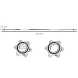 easycomfort easycomfort bilanciere da squat stacchi da terra e sollevamenti per pesi da 2 5 cm da 100kg mx in acciaio 2 5x170 cm argento