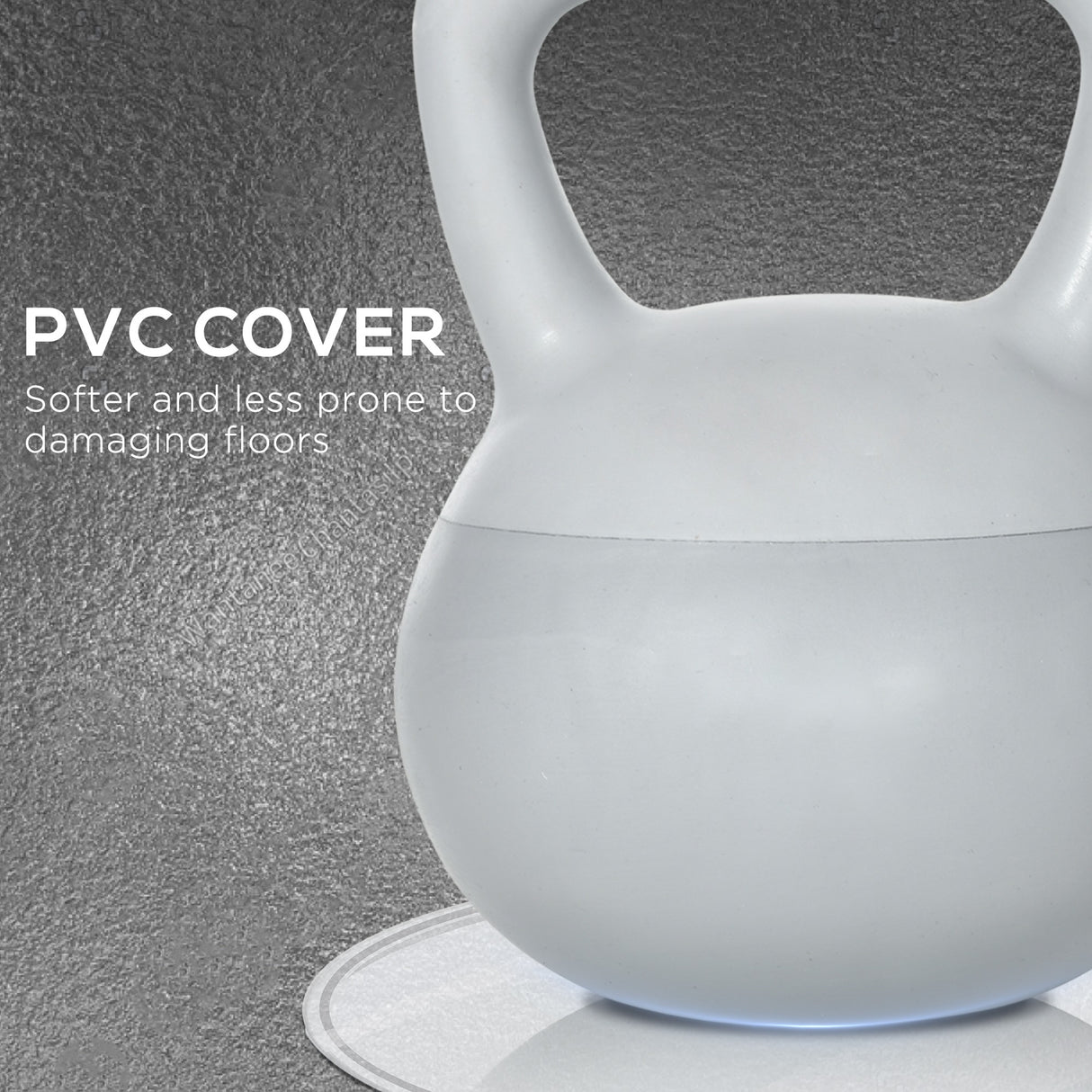 easycomfort easycomfort kettlebell 10kg in pvc e sabbia metallica per allenamento spalle e bicipiti 22x22x29 cm grigio