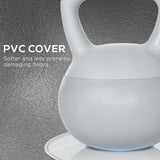 easycomfort easycomfort kettlebell 10kg in pvc e sabbia metallica per allenamento spalle e bicipiti 22x22x29 cm grigio