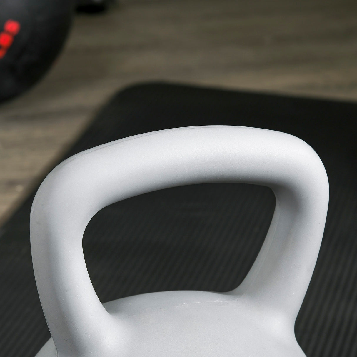 easycomfort easycomfort kettlebell 10kg in pvc e sabbia metallica per allenamento spalle e bicipiti 22x22x29 cm grigio