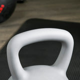 easycomfort easycomfort kettlebell 10kg in pvc e sabbia metallica per allenamento spalle e bicipiti 22x22x29 cm grigio