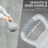 easycomfort easycomfort kettlebell 12kg in pvc e sabbia metallica per allenamento spalle e bicipiti 22x22x29 cm grigio