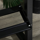 easycomfort easycomfort porta pesi con 2 ripiani in acciaio per palestra casa e ufficio 92 5x50 5x80 5cm nero