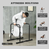 easycomfort easycomfort barra per dip in acciaio ad altezza regolabile con 6 lunghezze regolabili 90 102x65x80 90 cm nera