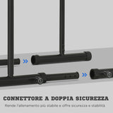 easycomfort easycomfort barra per dip in acciaio ad altezza regolabile con 6 lunghezze regolabili 90 102x65x80 90 cm nera