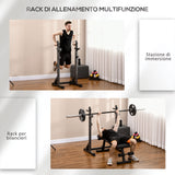 easycomfort easycomfort supporto per bilanciere con altezza e larghezza regolabili in acciaio ed eva 60 87x65x121 158cm nero