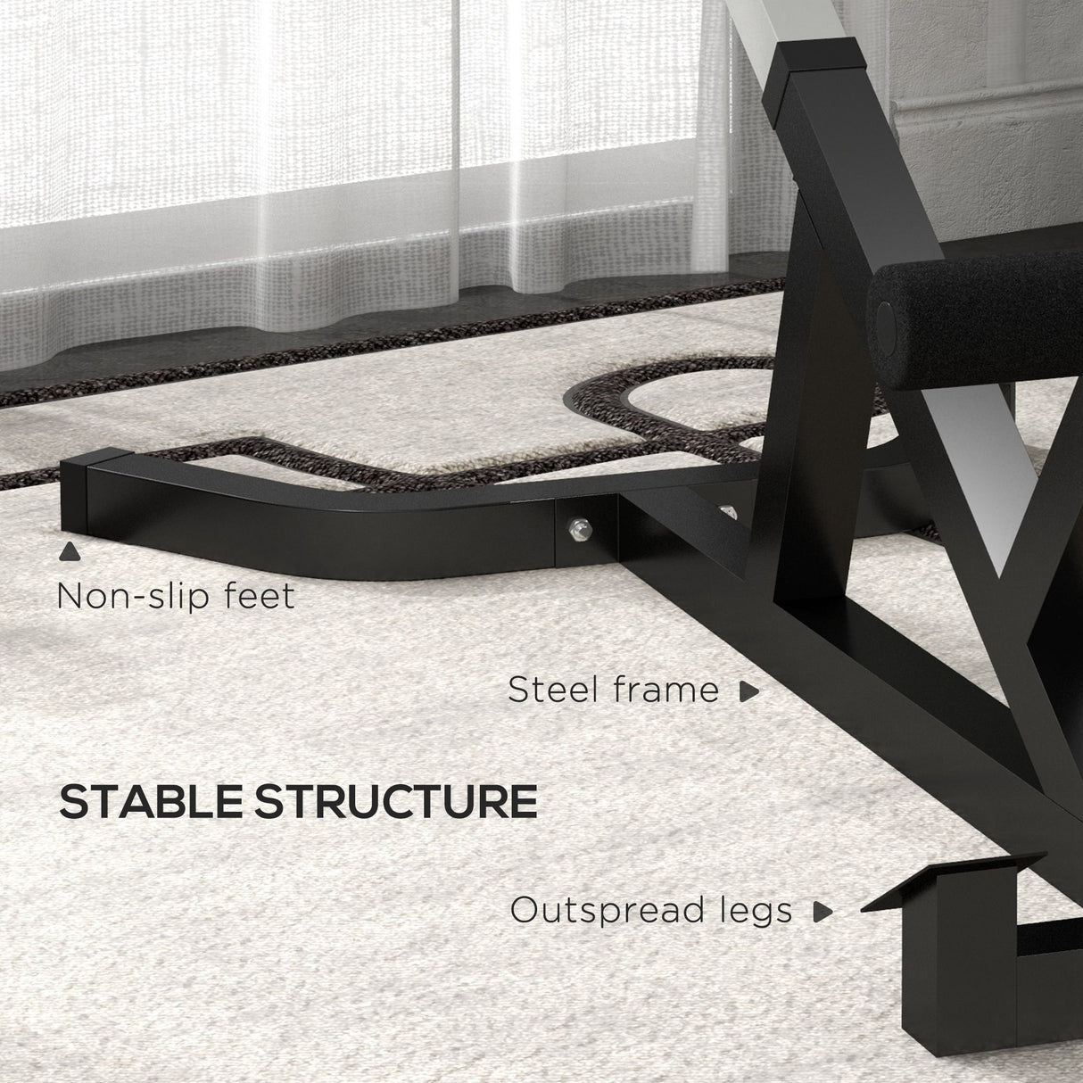 easycomfort easycomfort sedia romana ad altezza regolabile con imbottitura spessa in acciaio e pu 126x70x67 84 cm nera