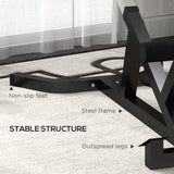 easycomfort easycomfort sedia romana ad altezza regolabile con imbottitura spessa in acciaio e pu 126x70x67 84 cm nera