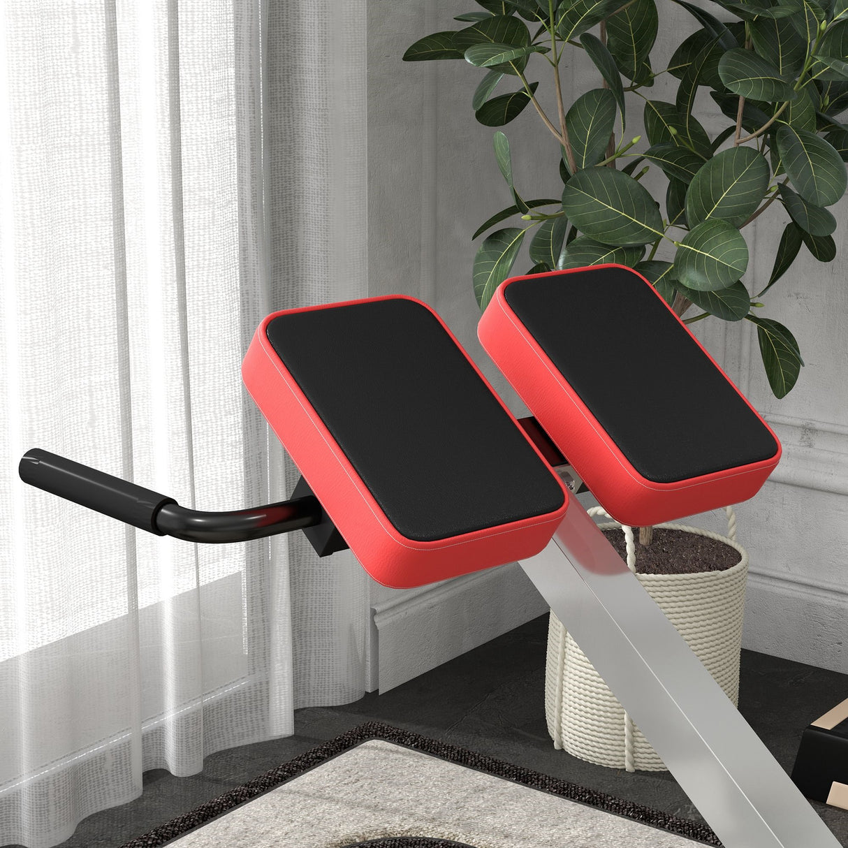 easycomfort easycomfort sedia romana ad altezza regolabile con imbottitura spessa in acciaio e pu 126x70x67 84 cm nera