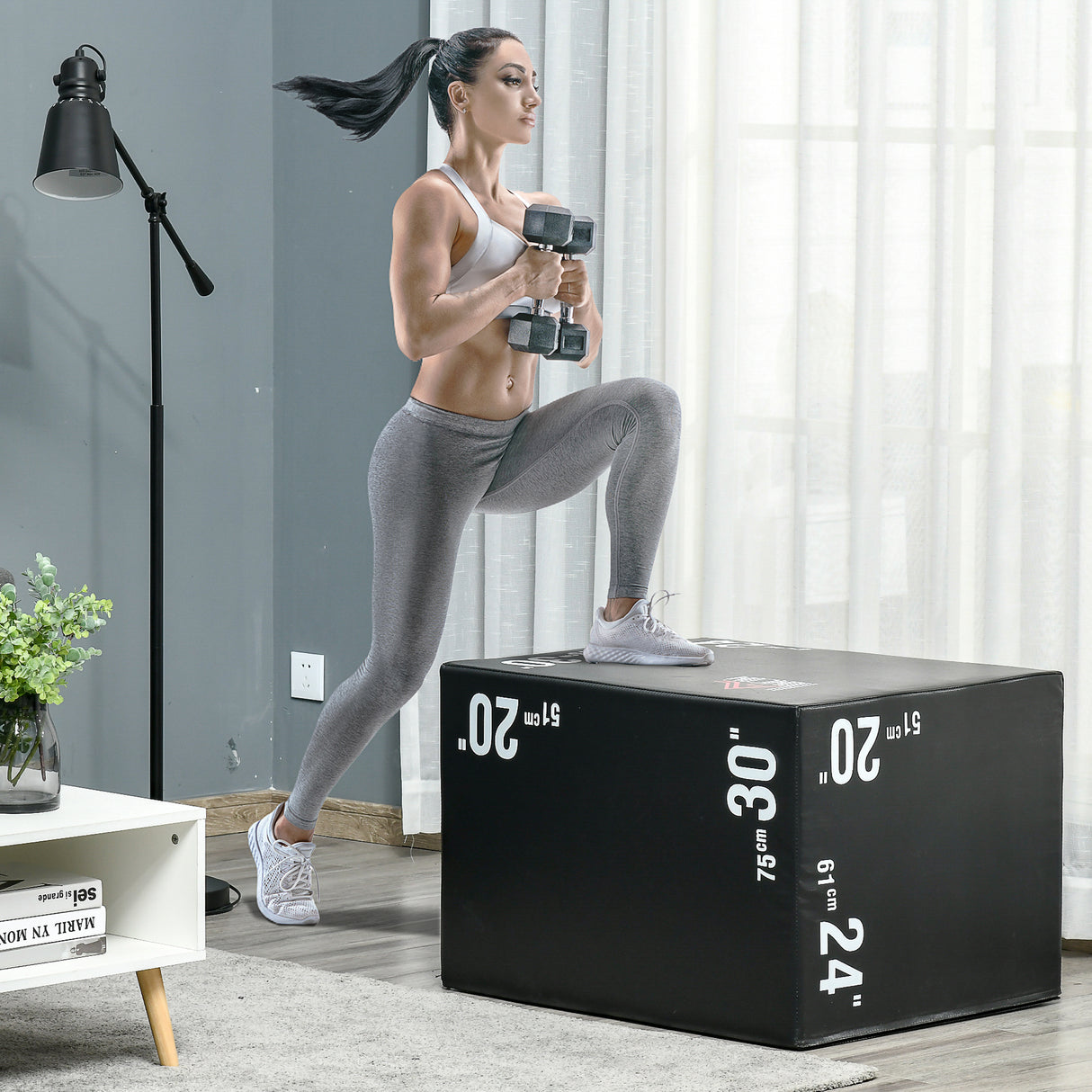 easycomfort easycomfort plyo box 3 in1 a 3 altezze jumping box pliometrico capacita 120kg 75x51x61cm nero