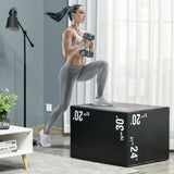 easycomfort easycomfort plyo box 3 in1 a 3 altezze jumping box pliometrico capacita 120kg 75x51x61cm nero