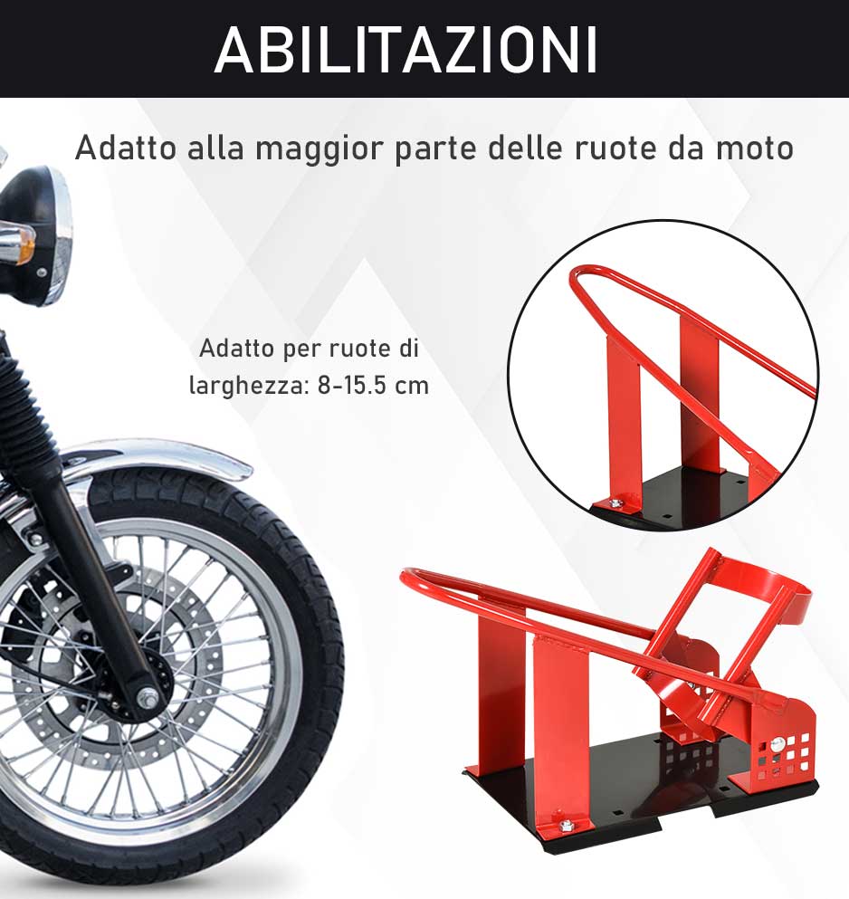 easycomfort easycomfort cavalletto alzamoto anteriore in metallo per moto max 450kg con sezioni preforate 27 5x51 69x34 cm