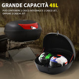 easycomfort easycomfort baule porta casco per moto 48l con 2 chiavi in pp nero 59 x 43 x 33cm ean 8054111843515