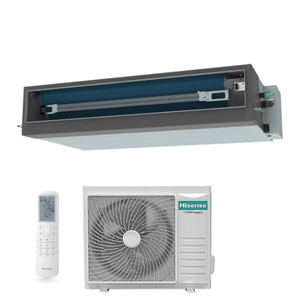 Climatizzatore Condizionatore Hisense Inverter Canalizzato Canalizzabile serie TURBO 24000 Btu AUD71UX4RFM8 + AUW71U4RK8 R-32 Wi-Fi Optional Classe A++/A++ con Telecomando di serie