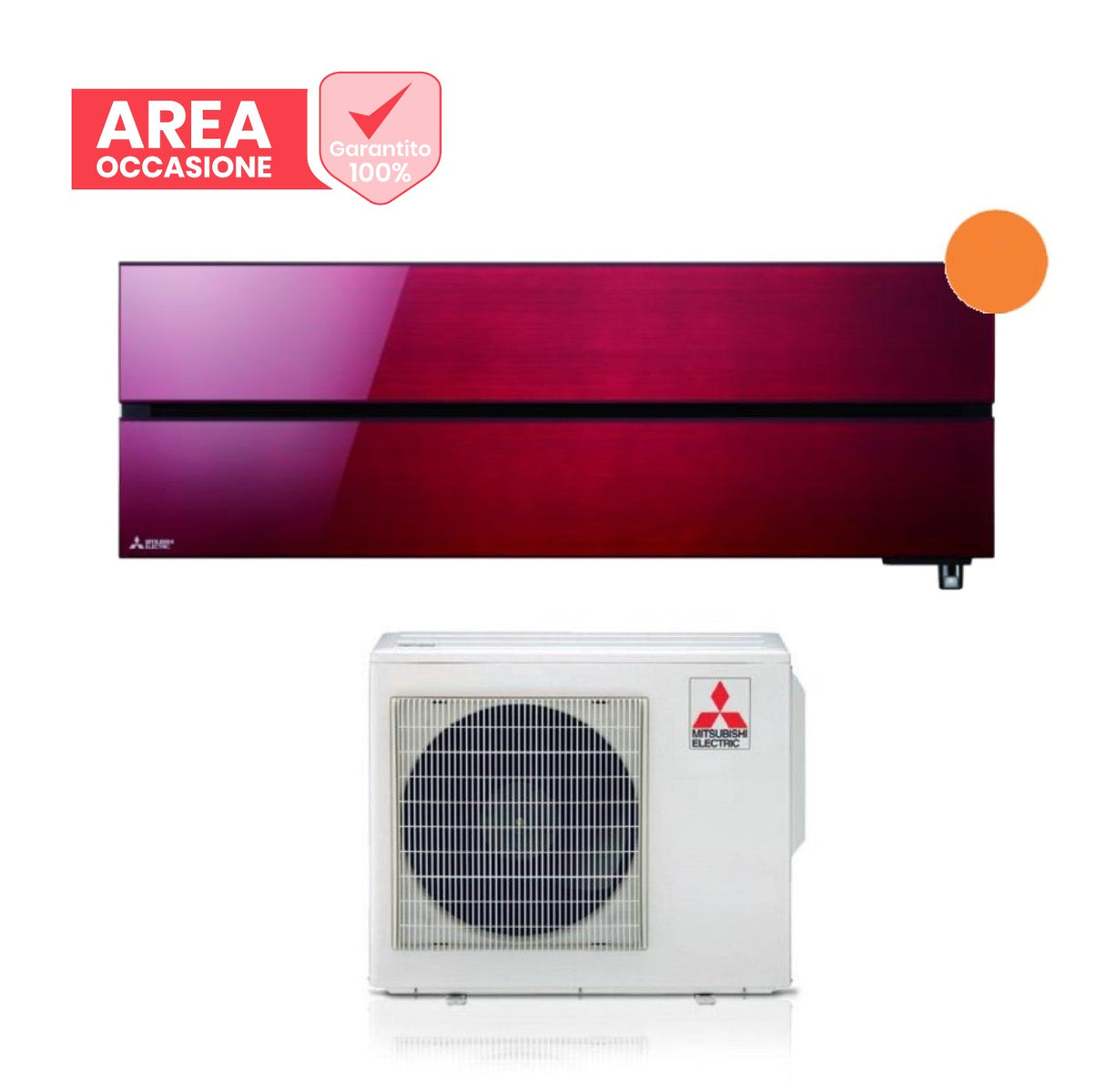 mitsubishi electric area occasioni climatizzatore condizionatore mitsubishi electric inverter serie kirigamine style 12000 btu msz ln35vgr ruby red r 32 wi fi integrato classe a rosso