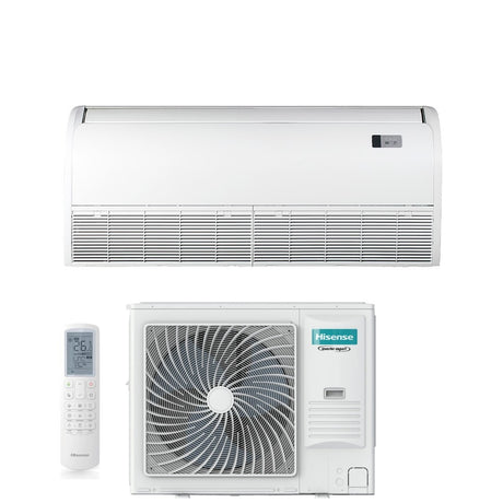 hisense climatizzatore condizionatore hisense inverter soffitto pavimento serie turbo 60000 btu auv175ur4rc4 auw175u6rp4 r 32 wi fi optional con telecomando di serie incluso