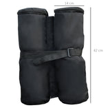 easycomfort easycomfort piedistallo zavorra per ancoraggio gazebo 4 pezzi nero