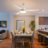 easycomfort easycomfort ventilatore da soffitto con luce led a 3 modalita con telecomando 6 velocita 132x40cm