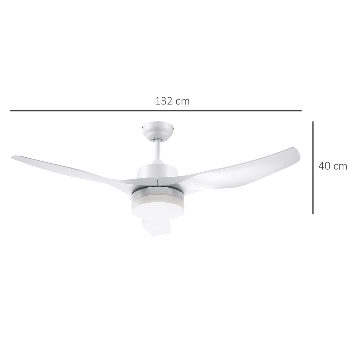 easycomfort easycomfort ventilatore da soffitto con luce led a 3 modalita con telecomando 6 velocita 132x40cm
