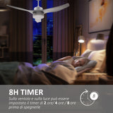 easycomfort easycomfort ventilatore da soffitto con luce led a 3 modalita con telecomando 6 velocita 132x40cm