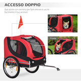 easycomfort easycomfort rimorchio bici per cani e animali domestici rosso e nero 130 x 90 x 110cm ean 8054144136349