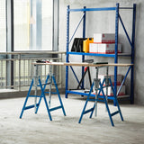 easycomfort easycomfort set 2 cavalletti da lavoro pieghevoli telescopici in tubi dacciaio 68 x 58 x 80 ean 8054111843225