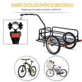 easycomfort easycomfort carrello rimorchio per bicicletta nero 156x72x82cm portata 36kg ean 8054144133515