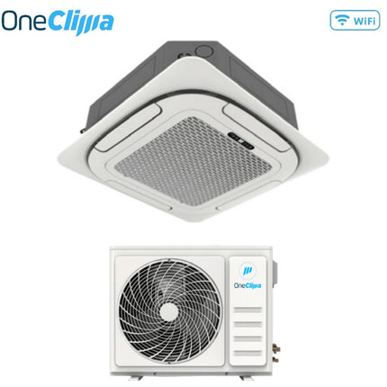 Climatizzatore Condizionatore OneClima Inverter Cassetta 4 Vie 12000 Btu AIR-12 CST-M R-32 Wi-Fi Optional Griglia Inclusa e Telecomando di Serie