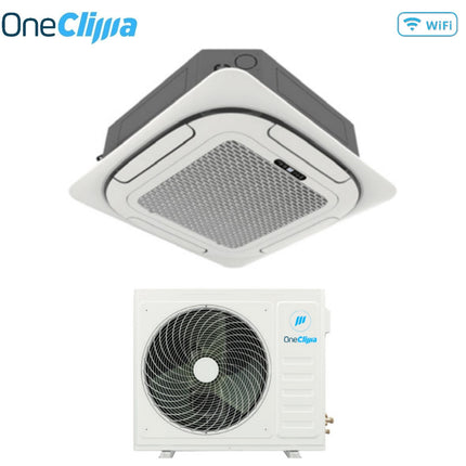 OneClima Inverter Cassette 4-Way Air Conditioner 18000 Btu AIR-18 CST-M R-32 Wi-Fi Optional Grille Included and Remote Control as Standard