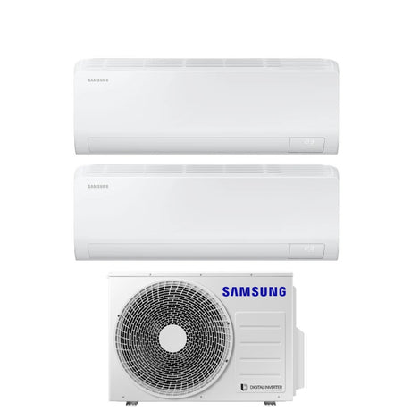 samsung climatizzatore condizionatore samsung dual split inverter serie cebu 718 con aj068txj3kg r 32 wi fi integrato 700018000 novita