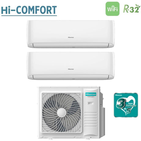 hisense climatizzatore condizionatore hisense dual split inverter serie hi comfort 1818 con 4amw105u4raa r 32 wi fi integrato 1800018000 novita