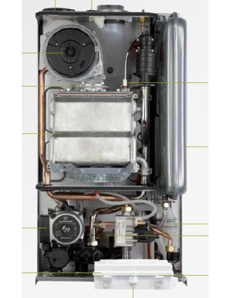 Chaudière à condensation au méthane Beretta CIAO GREEN 29 CSI complète avec kit d'évacuation des fumées et unité intégrée incluse 