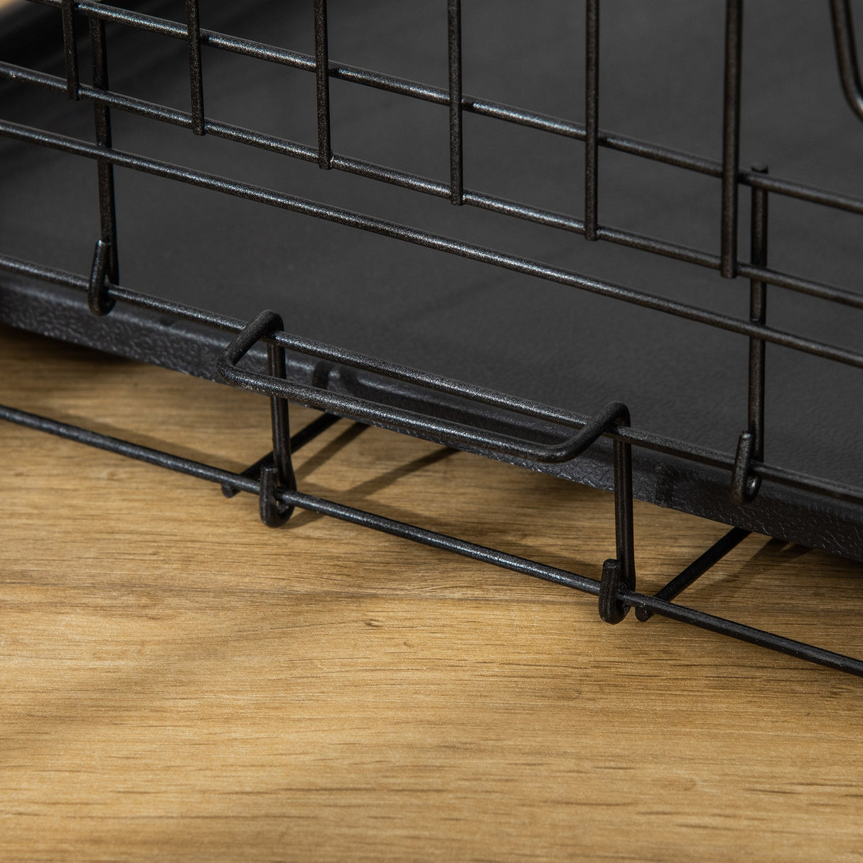 easycomfort easycomfort gabbia trasportino per cani gatti pieghevole in acciaio doppia apertura 76x53x57cm nero ean 8054111843140