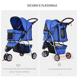 easycomfort easycomfort passeggino per cani carrello per animali domestici blu 75 x 45 x 97cm ean 8054111849494